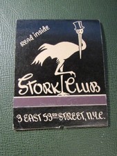 Matchbook stork club for sale  Sterling