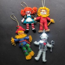 BUCILLA Fieltro Lentejuelas Cuentas Árbol de Navidad Adornos Mago de Oz De Colección Años 70 segunda mano  Embacar hacia Mexico