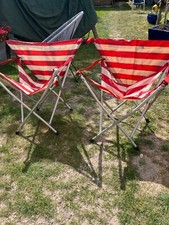 Vintage folding deckchairs for sale  ANDOVER