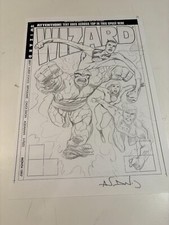Esboço de teste preliminar lápis original Alan Davis Fantastic Four Wizard Magazine #74 comprar usado  Enviando para Brazil