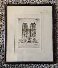 Vintage etching notre for sale  Lorain