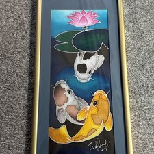Painted silk japanese for sale  LEYLAND
