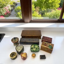 Wooden laquered leather for sale  EASTBOURNE