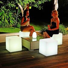 Iluminação LED cubo mudança de cor banquinho assentos cadeiras barra impermeável cena de festa comprar usado  Enviando para Brazil