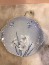 Antigo RC Prato redondo Royal Crown Versailles azul floral 10” com alças comprar usado  Enviando para Brazil