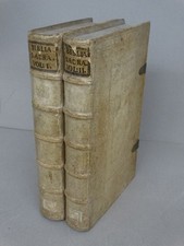 Biblia sacra vulgatae - Biblia Tekst równoległy Biblia germanica Gorący Augsburg - 1737 na sprzedaż  Wysyłka do Poland