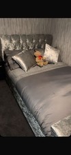 Silver crushed velvet for sale  LEIGH-ON-SEA