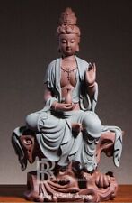 Estátua vaso de deusa chinesa Yixing Zi Sha Seat Kwan-yin Guanyin Quan Yin 20" comprar usado  Enviando para Brazil