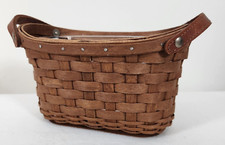 Longaberger 2006 Deep Brown Journal Basket + protetor NOTEPADS LÁPIS ORGANIZAR  comprar usado  Enviando para Brazil