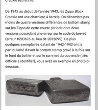 Zippo black crackel d'occasion  Fontainebleau