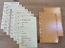 ORGANIZADOR-GINGHAMS 17 divisórias revestidas em creme e 60 páginas de assunto-Filofax pessoal, usado comprar usado  Enviando para Brazil