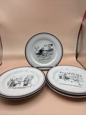 Conjunto de 5 pratos de cerâmica para salada de queijo coleção revista New Yorker 8"" comprar usado  Enviando para Brazil