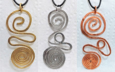 Usado, COLAR PINGENTE DECLARAÇÃO METAL ONDA ESPIRAL FEITO À MÃO MODERNO BOHO MINIMALISTA comprar usado  Enviando para Brazil