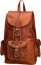 Mochila de Couro Genuína Bolsa Feminina Bolsa de Ombro Viagem Preta Marrom Nova P 18" comprar usado  Enviando para Brazil