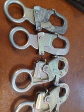 (4) Gancho de pressão de corda de aço com trava dupla 5000 lb mosquetão de teste olho fixo (B15) comprar usado  Enviando para Brazil
