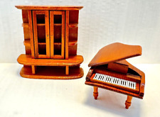 Armário/prateleira de livros vintage para sala de estar para casa de bonecas bebê piano de cauda e curiosidade, usado comprar usado  Enviando para Brazil