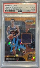 Cameron Johnson assinado Prizm laranja remendo de gelo relíquia cartão de novato PSA/DNA controle remoto automático comprar usado  Enviando para Brazil