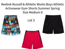Bermuda de ginástica Reebok Russell & Athletic Works masculina atlética esportiva verão tamanho M comprar usado  Enviando para Brazil