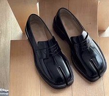 Casual Prawdziwa czarna skóra Tabi Półbuty Buty Rozmiar 10.5 Męskie na sprzedaż  PL