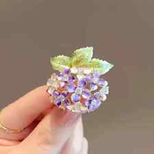 Purple hydrangea brooch for sale  Riverside