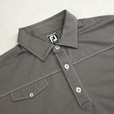 Camisa masculina Footjoy XL cinza golfe polo 4 vias stretch desempenho atlético FJ comprar usado  Enviando para Brazil