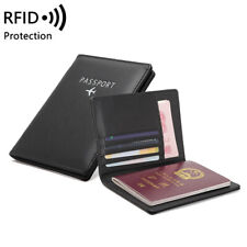 Porta-passaporte ultra RFID viagem de negócios capa de couro bilhete porta-cartão dinheiro comprar usado  Enviando para Brazil
