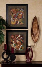 Conjunto SAX & BASS e OSCAR & MILES, afro-americano, arte negra por Lester Kerns, usado comprar usado  Enviando para Brazil