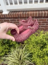 Mini sapatilhas de balé Melissa Campana rosa geléia glitter tamanho 9c crianças meninas, usado comprar usado  Enviando para Brazil