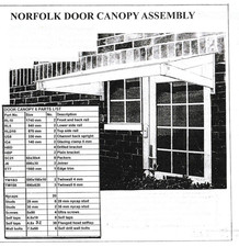 Norfolk door canopy for sale  TIVERTON