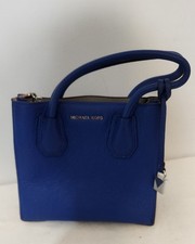 Bolsa tote Michael Kors Mercer índigo peddled pequena de couro acordeão - alça faltando, usado comprar usado  Enviando para Brazil