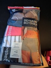 NOVO Pacote com 5 Calções Masculinos Sem Costura Reebok Feminino Médio Branco Rosa Preto Roupa Íntima comprar usado  Enviando para Brazil