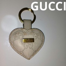 Usado, Chaveiro Gucci coração couro bege anel dourado usado comprar usado  Enviando para Brazil