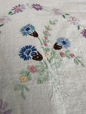 Toalha de chá/pano de prato bordado floral vintage 38x17 comprar usado  Enviando para Brazil