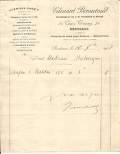 Bordeaux invoice 1908. d'occasion  Expédié en Belgium