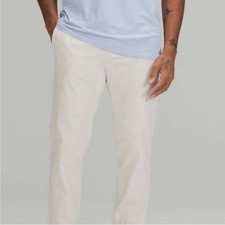 Calça slim fit Lululemon Commission 36x32 opala branca luz de ventilação respirável comprar usado  Enviando para Brazil