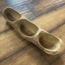 Wooden bowl divided for sale  South Portland