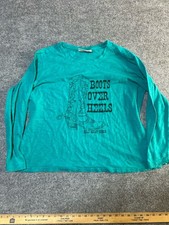 Camisa Ariat Boots Over Heals Western feminina manga longa azul tamanho 2xl  comprar usado  Enviando para Brazil