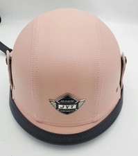 Meio capacete de motociclista estilo alemão vintage couro rosa com óculos, tamanho G comprar usado Meio capacete de motociclista estilo alemão vintage couro rosa com óculos, tamanho G comprar usado  Enviando para Brazil