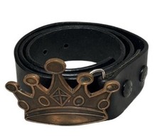 Vintage Início dos anos 2000 King Baby Coroa de Cobre/Tiara Cinto Fivela e Cinto de Couro comprar usado  Enviando para Brazil