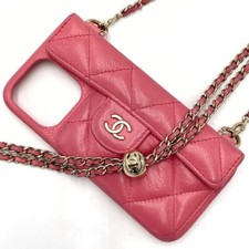 Capa Chanel rosa iPhone 12 Pro 100% autêntica corrente ombro tiracolo bolsa pele de cordeiro comprar usado  Enviando para Brazil