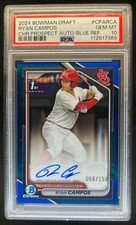 Usado, 2024 Bowman Draft Ryan Campos Chrome refrator azul automático 1º #66/150 PSA 10 comprar usado Usado, 2024 Bowman Draft Ryan Campos Chrome refrator azul automático 1º #66/150 PSA 10 comprar usado  Enviando para Brazil