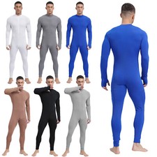 Roupa íntima masculina manga de dormir slim fit macacão treino roupa ativa macia comprar usado  Enviando para Brazil