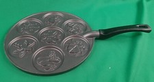 Mini panqueca Nordic Ware inseto redonda alumínio fundido insetos pretos PESADO!! comprar usado  Enviando para Brazil