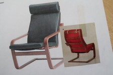 Poäng sessel leder gebraucht kaufen  München
