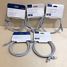 Lote 5X Insignia 4 pés Cat6 RJ45 cabo de rede Ethernet cabo de remendo de internet comprar usado  Enviando para Brazil