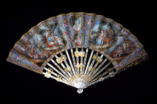Usado, Ventilador de mão antigo de madrepérola do século XVIII rococó por volta de 1760-1770 éventail 18ème comprar usado  Enviando para Brazil
