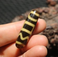 Conta Energy Vintage Tibetana Ágata Antiga Cor Marfim Xizenghuaizhu To Pure dZi 息憎怀珠 comprar usado  Enviando para Brazil