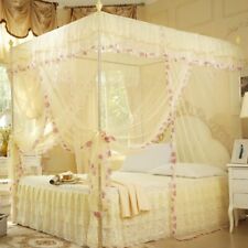 Conjunto completo 2023 rede de cama pendurada canto poste mosquiteiro romântico renda princesa comprar usado  Enviando para Brazil