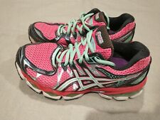 Tênis de treino ASICS GEL NIMBUS 16 T485N tamanho 7 feminino corrida academia rosa verde comprar usado  Enviando para Brazil