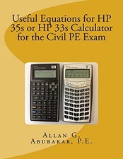 Useful Equations for HP 35s or HP 3..., Abubakar, P.E., comprar usado  Enviando para Brazil